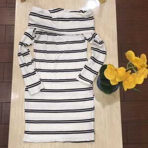 White-Black stripes dress
